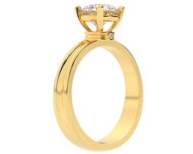 Beyaz arkaplanda izole edilmiş değerli halka     