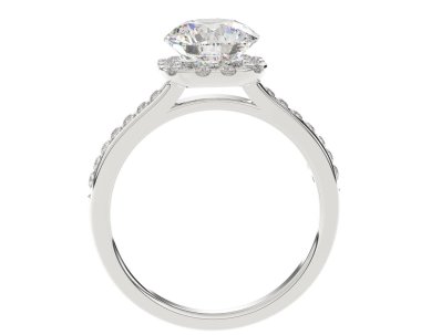 Beyaz arkaplanda izole edilmiş değerli halka     