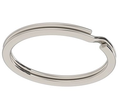 Beyaz arkaplanda izole edilmiş değerli halka     