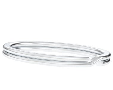 Beyaz arkaplanda izole edilmiş değerli halka     