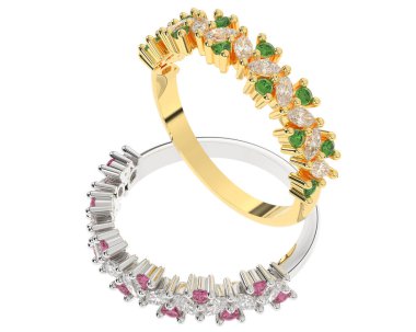 Üç boyutlu değerli yüzük.