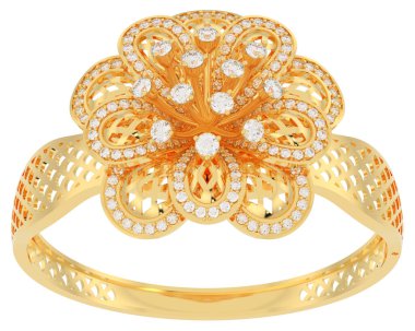 Üç boyutlu değerli yüzük.