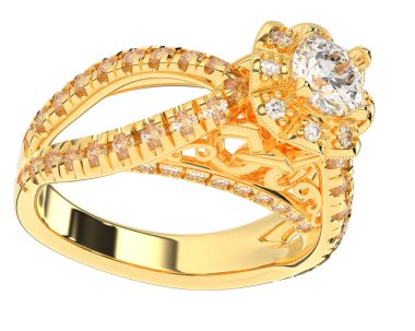 Üç boyutlu değerli yüzük.