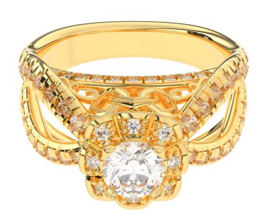 Üç boyutlu değerli yüzük.