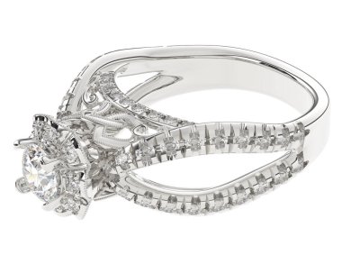 Üç boyutlu değerli yüzük.