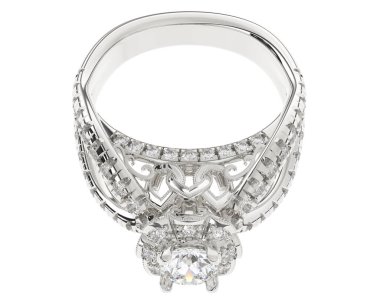 Üç boyutlu değerli yüzük.