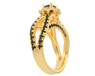 Üç boyutlu değerli yüzük.