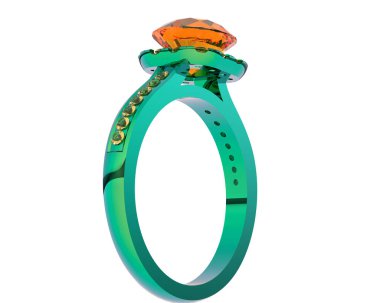 Üç boyutlu değerli yüzük.