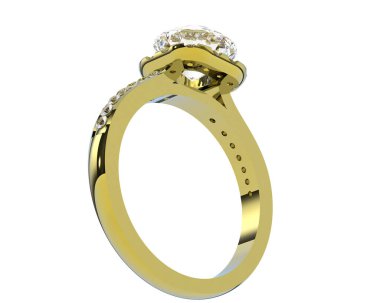 Üç boyutlu değerli yüzük.