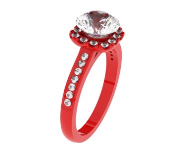 Üç boyutlu değerli yüzük.