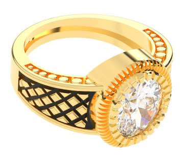 Üç boyutlu değerli yüzük.