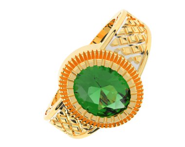 Üç boyutlu değerli yüzük.