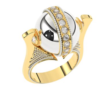 Üç boyutlu değerli yüzük.