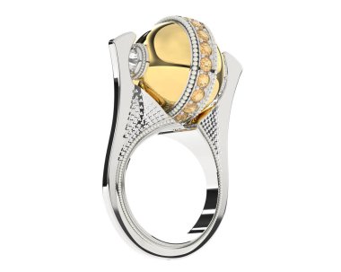 Üç boyutlu değerli yüzük.