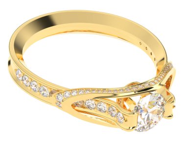 Üç boyutlu değerli yüzük.