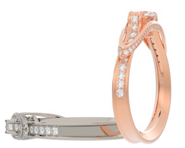 Üç boyutlu değerli yüzük.