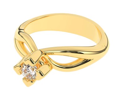 Üç boyutlu değerli yüzük.