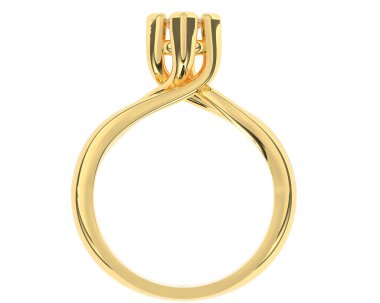 Beyaz arkaplanda izole edilmiş değerli halka     