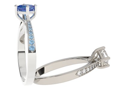 Üç boyutlu değerli yüzük.