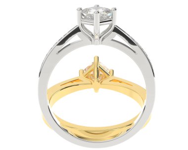 Üç boyutlu değerli yüzük.