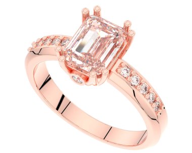 Beyaz arkaplanda izole edilmiş değerli halka     