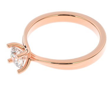 Beyaz arkaplanda izole edilmiş değerli halka     