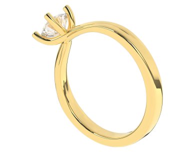 Beyaz arkaplanda izole edilmiş değerli halka     