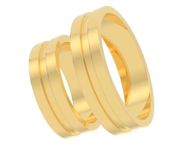 Üç boyutlu değerli yüzükler.