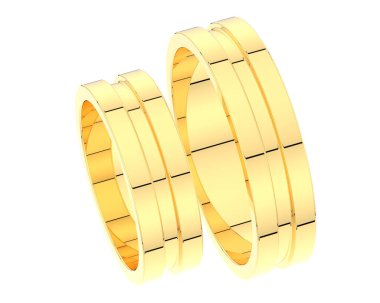 Üç boyutlu değerli yüzükler.