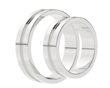 Üç boyutlu değerli yüzükler.