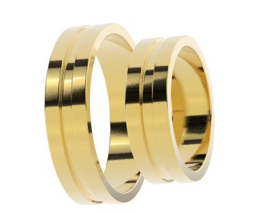 Üç boyutlu değerli yüzükler.