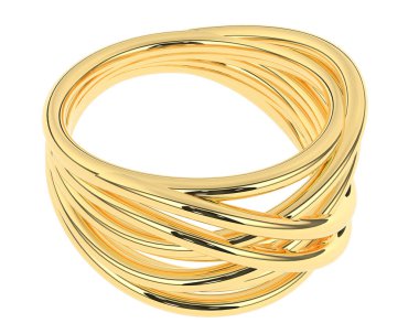 Üç boyutlu değerli yüzük.