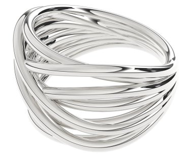 Üç boyutlu değerli yüzük.