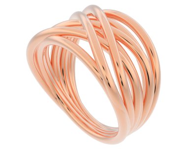 Beyaz arkaplanda izole edilmiş değerli halka     