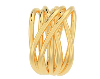 Beyaz arkaplanda izole edilmiş değerli halka     