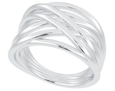 Beyaz arkaplanda izole edilmiş değerli halka     