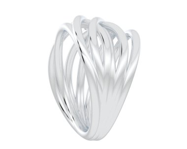 Beyaz arkaplanda izole edilmiş değerli halka     