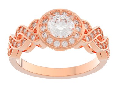 Beyaz arkaplanda izole edilmiş değerli halka     