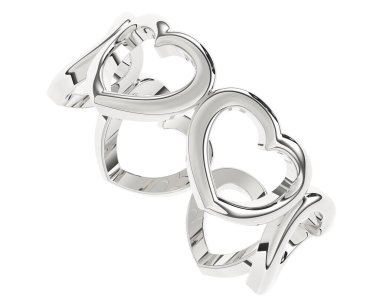 Üç boyutlu değerli yüzük.