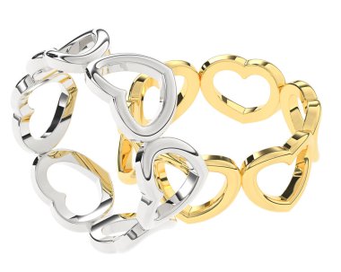 Üç boyutlu değerli yüzükler.