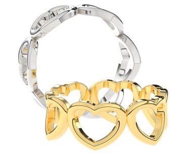 Üç boyutlu değerli yüzükler.