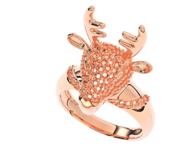 Beyaz arkaplanda izole edilmiş değerli halka     