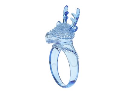 Beyaz arkaplanda izole edilmiş değerli halka     