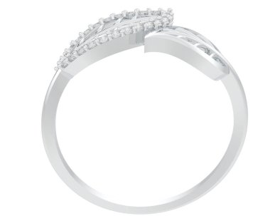 Beyaz arkaplanda izole edilmiş değerli halka     