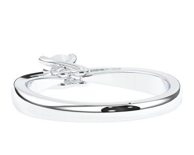 Beyaz arkaplanda izole edilmiş değerli halka     