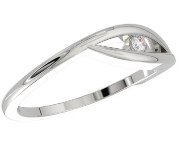 Beyaz arkaplanda izole edilmiş değerli halka     