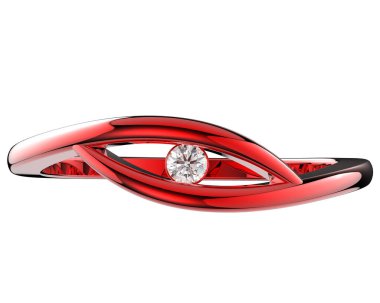 Beyaz arkaplanda izole edilmiş değerli halka     