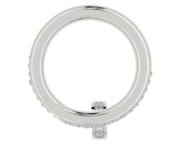 Beyaz arkaplanda izole edilmiş değerli halka     