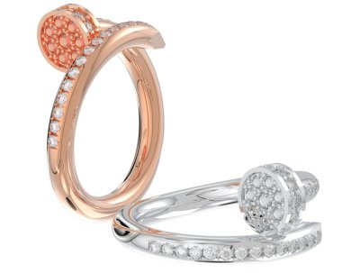 Halkalar beyaz arka planda