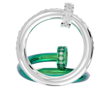 Halkalar beyaz arka planda